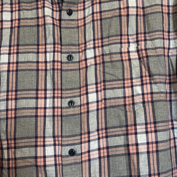 UNTUCKit men’s gray plaid long sleeve button down shirt size medium - Picture 3 of 9